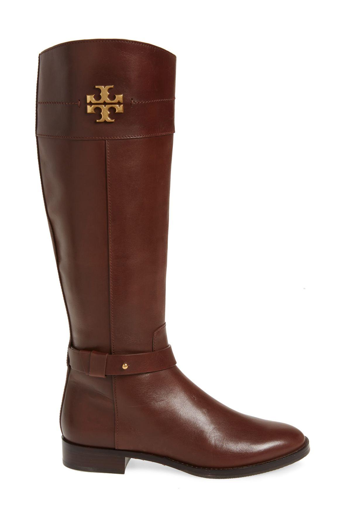 Tory Burch Leather Everly Knee High Boot in Brown - Lyst