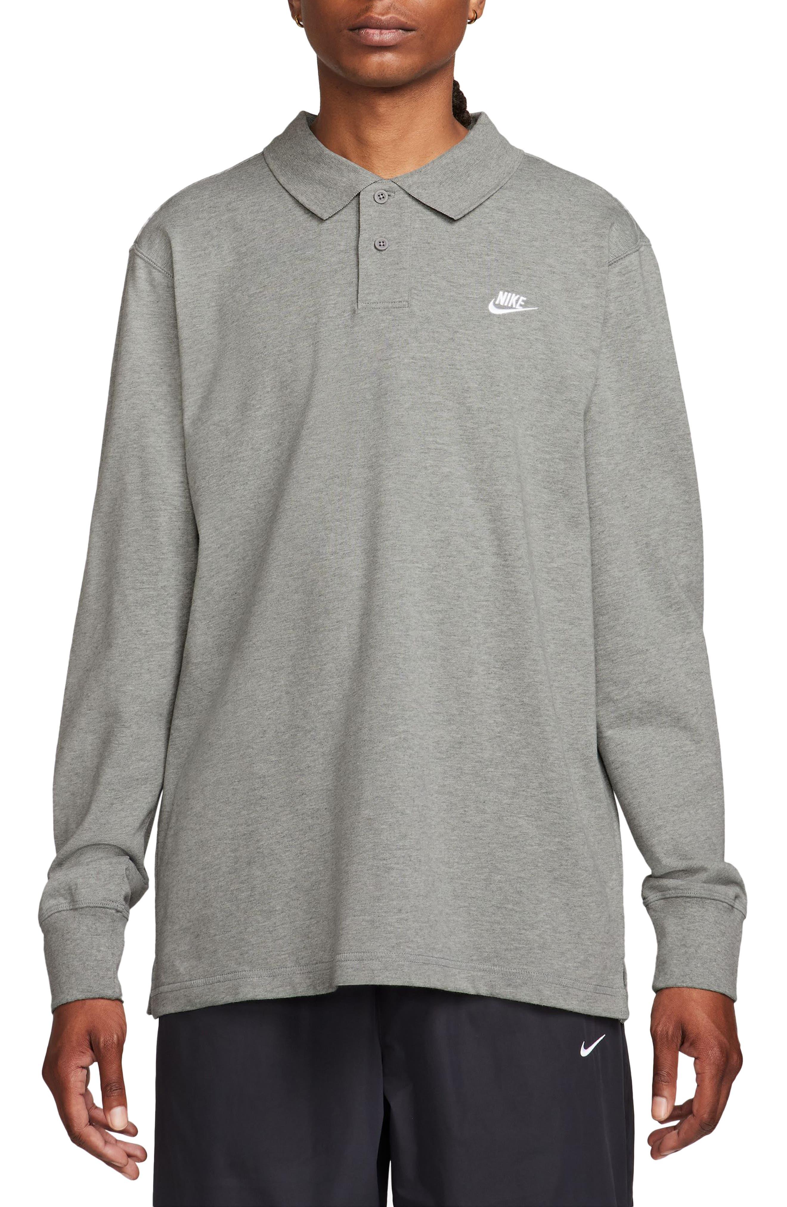 swoosh long sleeve polo