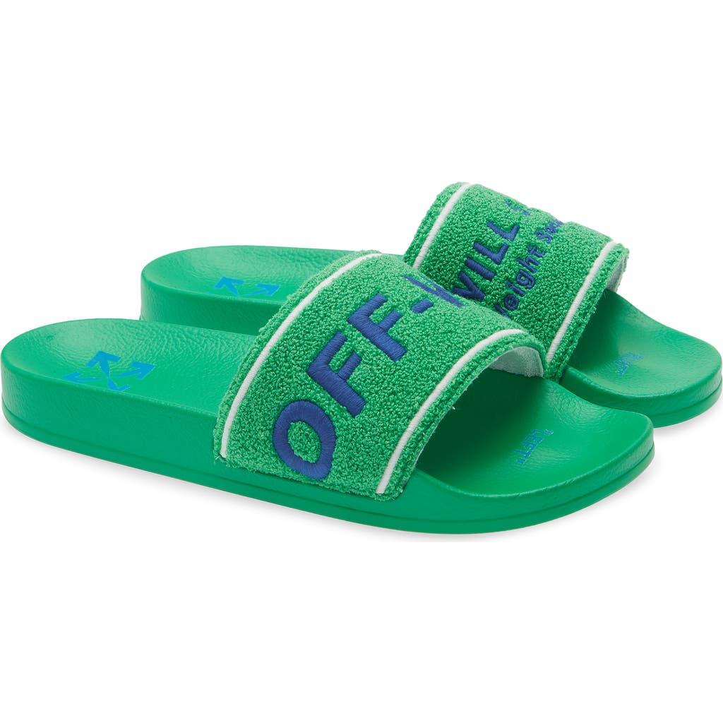 Off-White Virgil Abloh Size 8.5 Women’s or 6.5 Men’s Green Pool Slides OFF-WHITE c/o VIRGIL ABLOH Pool Slide Sandals Logo Green  main image 3