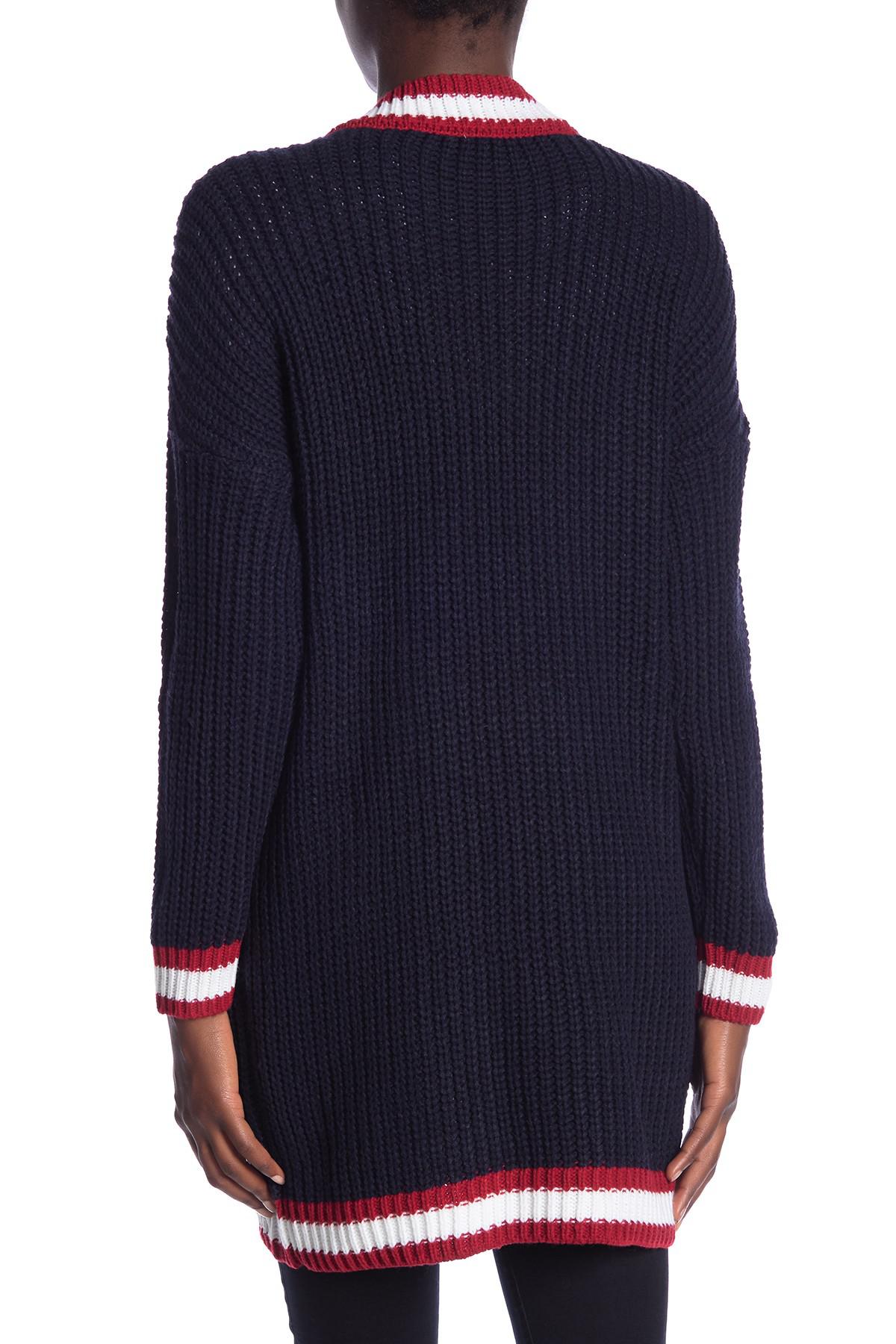 Contrast Trim Knit Cardigan 
