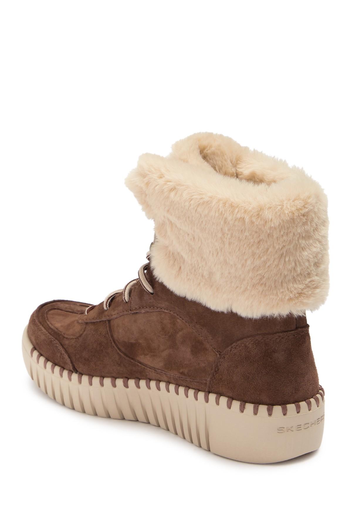 skechers fur lined boots