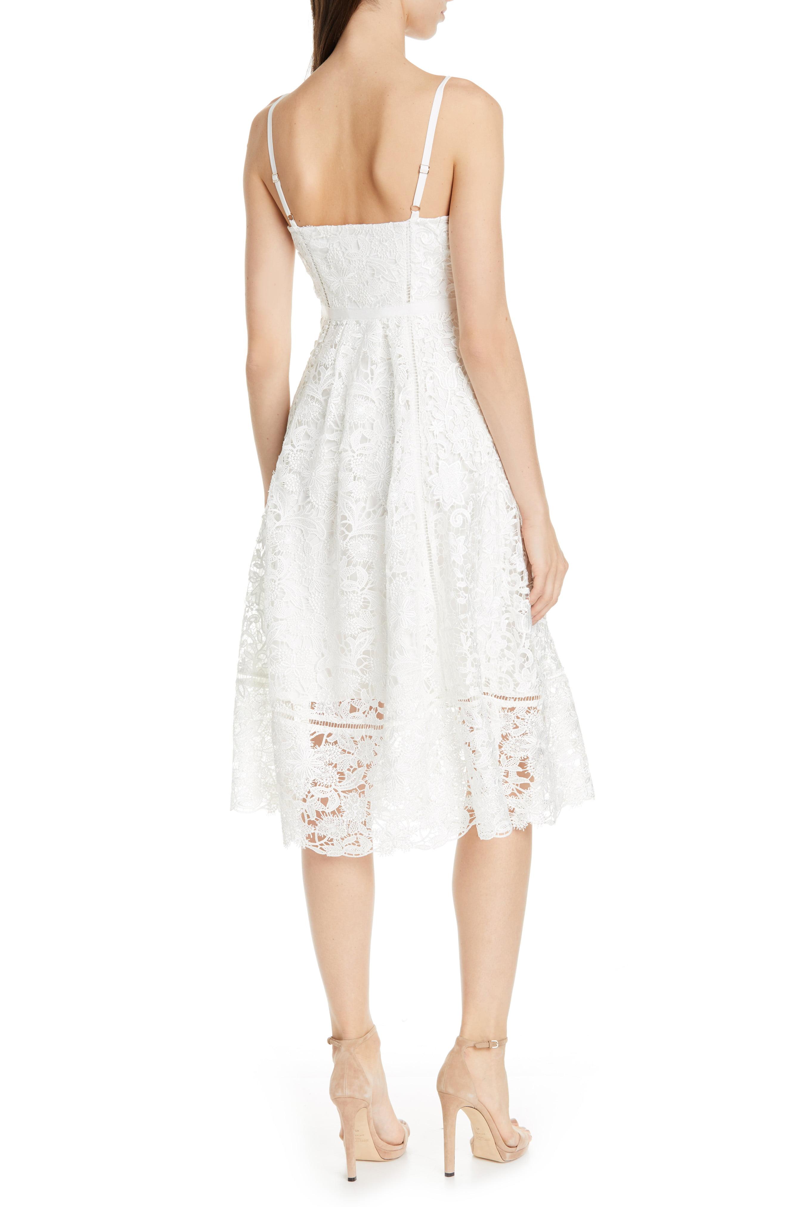 Ted Baker Mixed Lace Midi Dress in White Save 63 Lyst