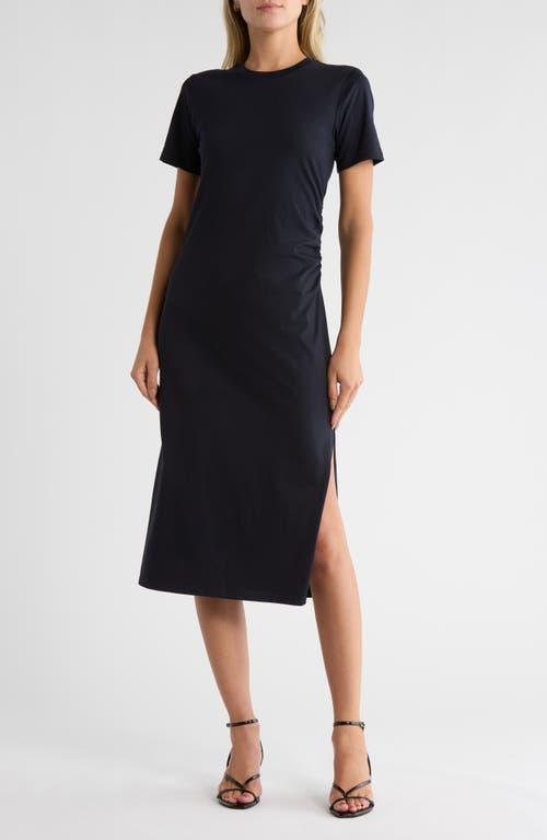 knee length dresses for ladies Gathered Waist T-Shirt Midi Dress – Belinda International