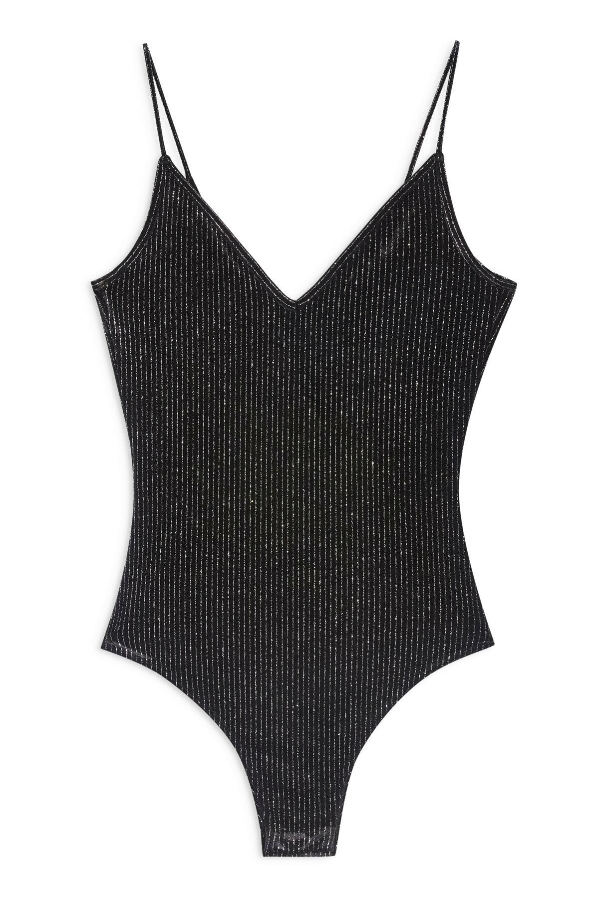 black glitter bodysuit