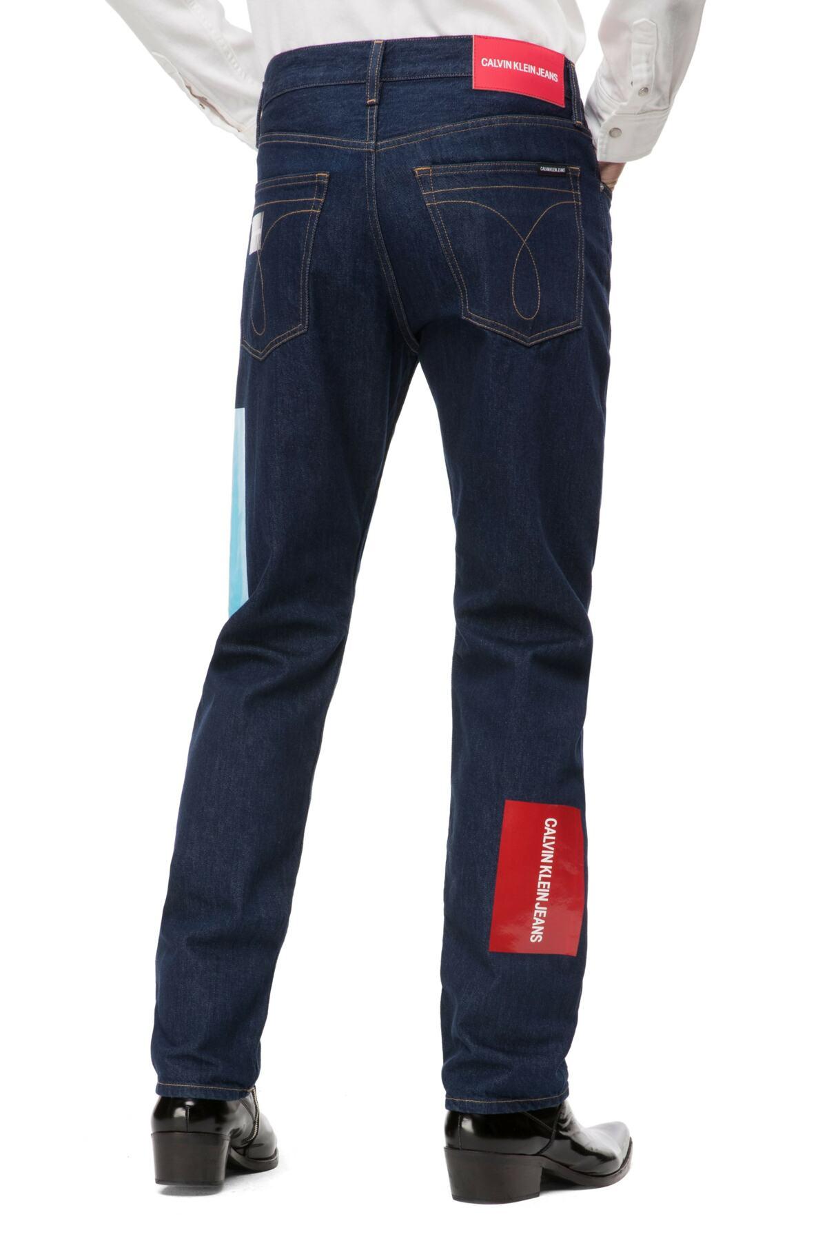 calvin klein print jeans