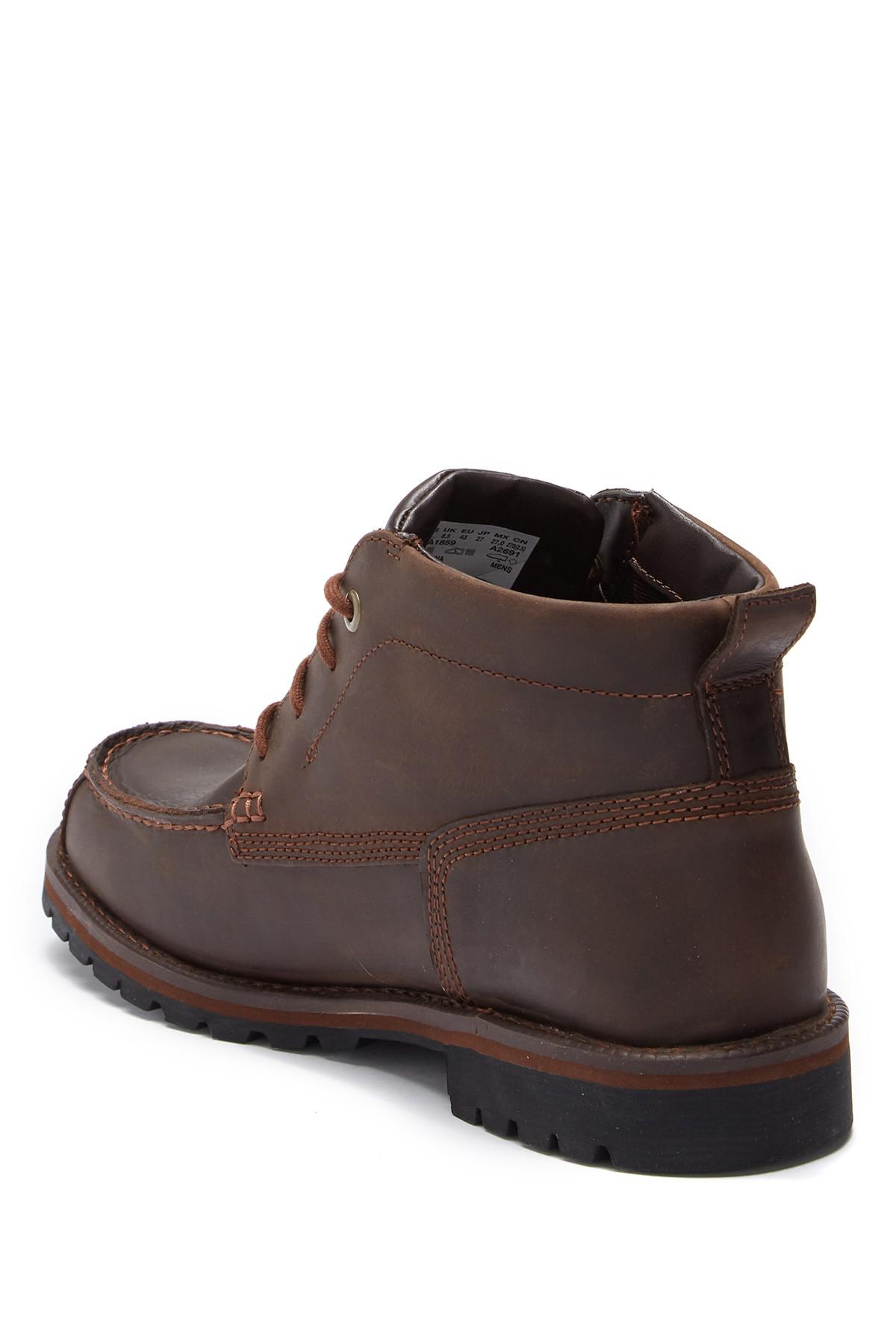 grantly leather moc toe chukka boot