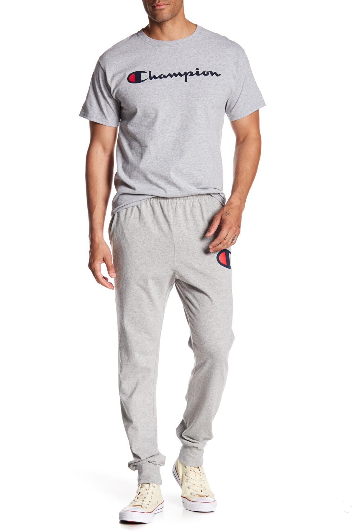 champion men's classic jersey joggers