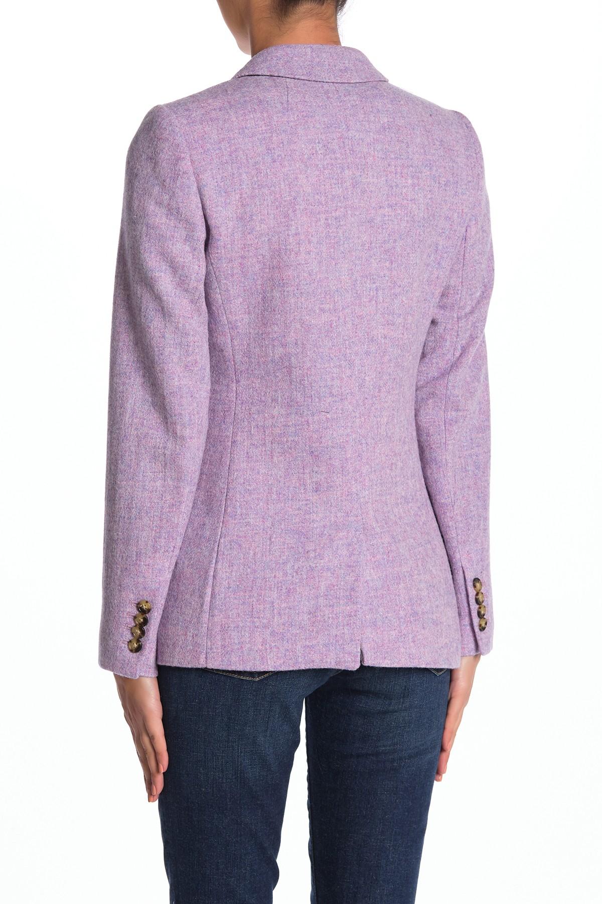 J.Crew Wool Parke Herringbone Blazer in Purple Lyst
