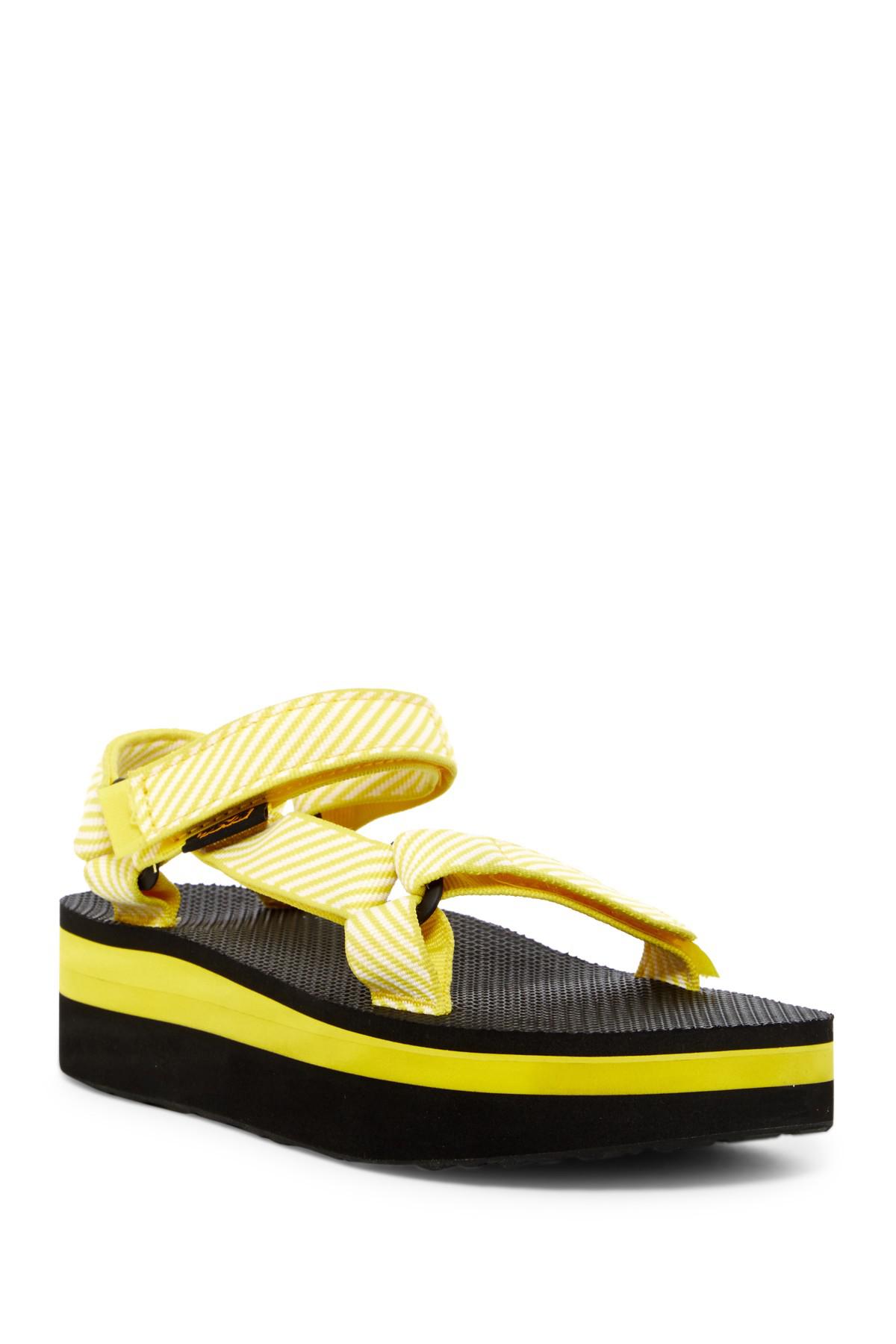 Teva Rubber Flatform Universal Sandal in Yellow - Lyst