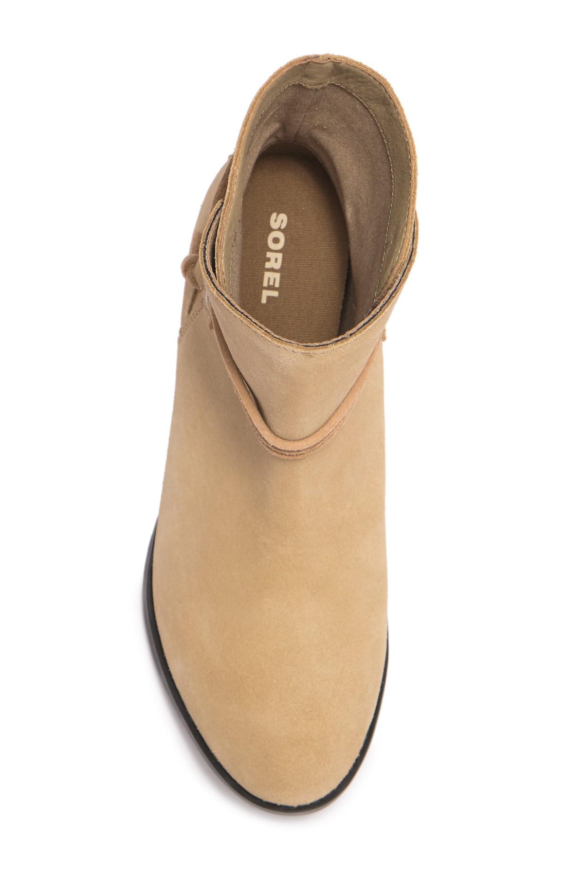 sorel farah short waterproof suede bootie