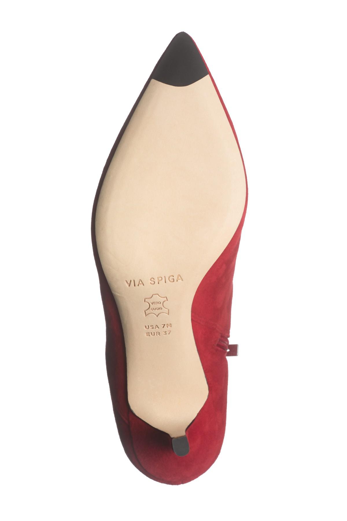 Via Spiga Leather Maggie Suede Pointed 