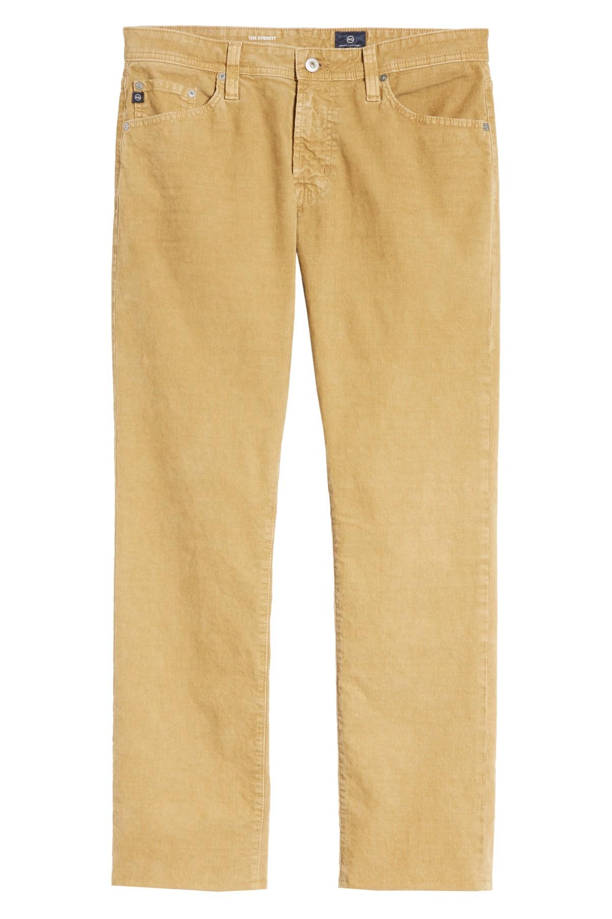 AG Jeans Graduate Tailored Straight Corduroy Pants in Natural for Men ...