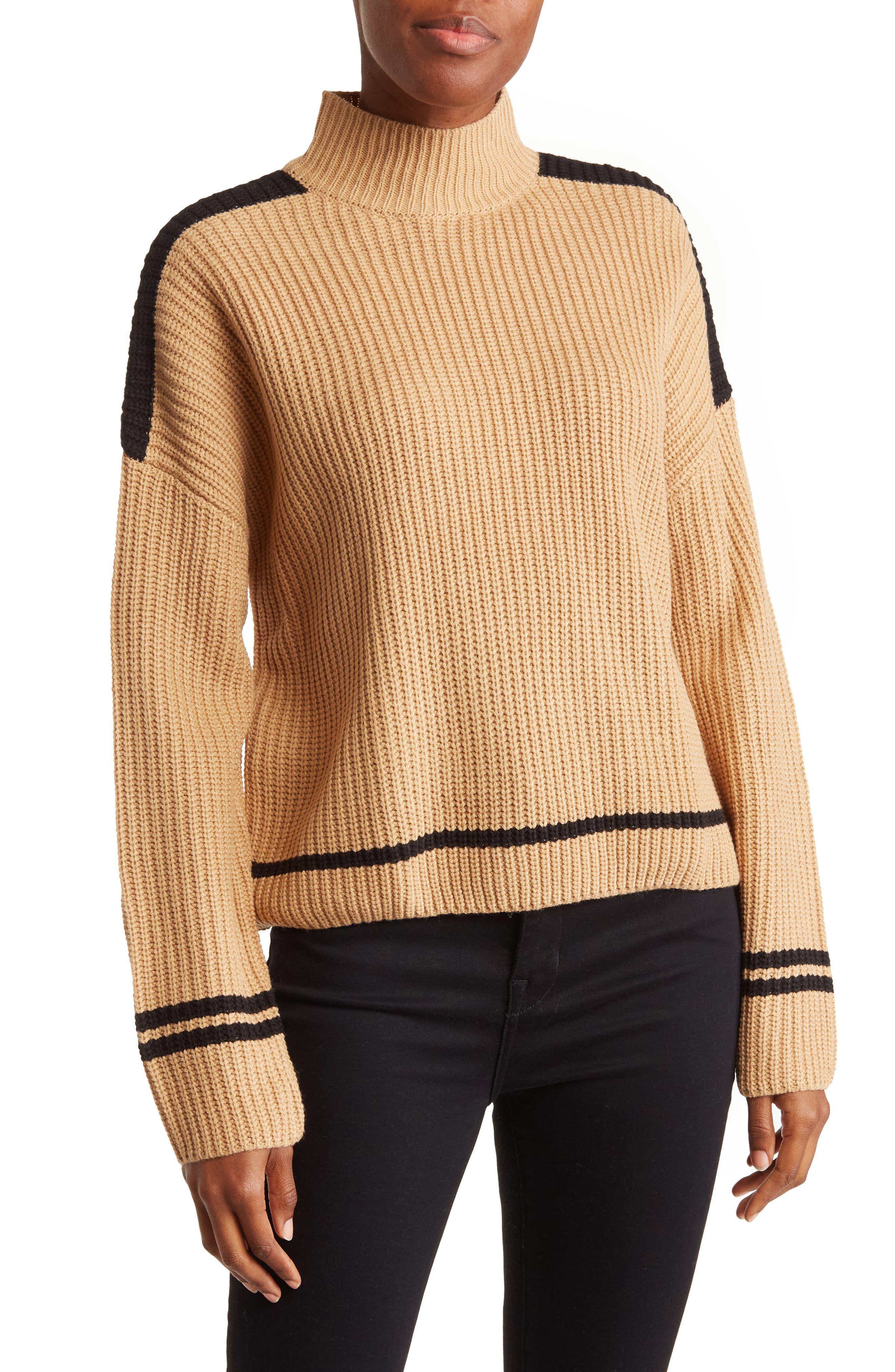 Sanctuary Feeling Sporty Sweater In Cashew black At Nordstrom Rack