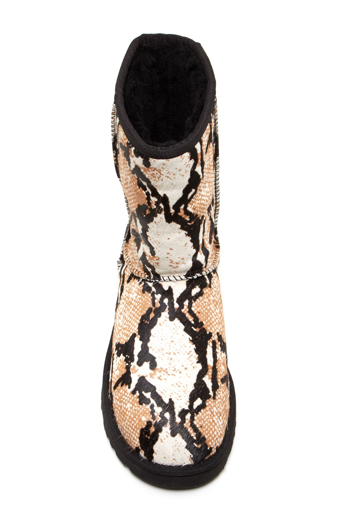 Lyst Ugg Classic Short Reptile Print Genuine Cow Hair Boot in Black