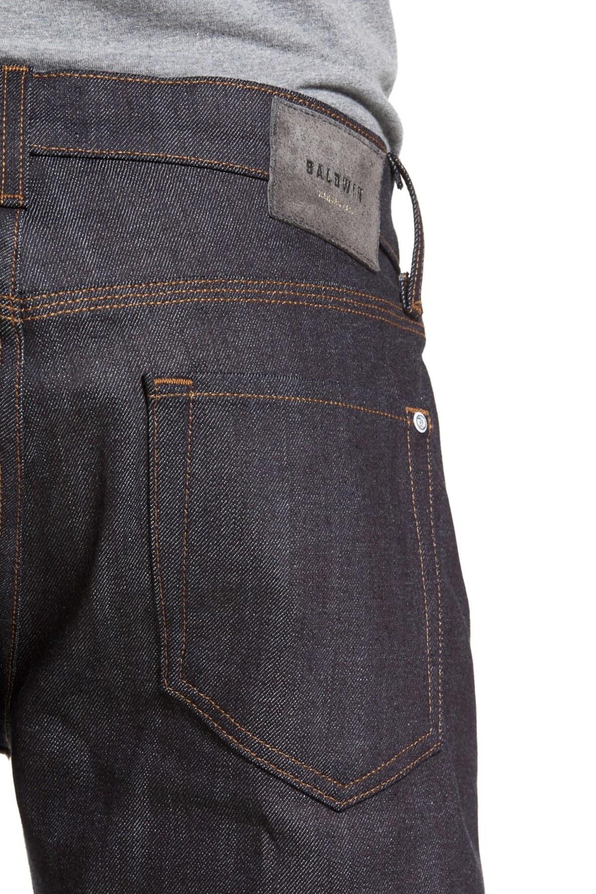 Baldwin Denim Henley Slim Fit Raw Selvedge Denim Jeans (dry/dark Blue) for  Men | Lyst
