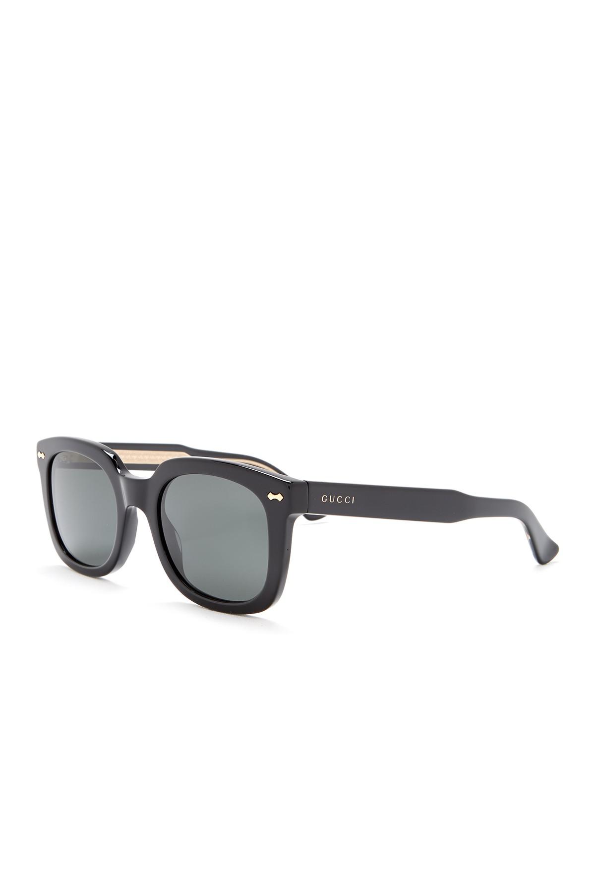 gucci 50mm square sunglasses