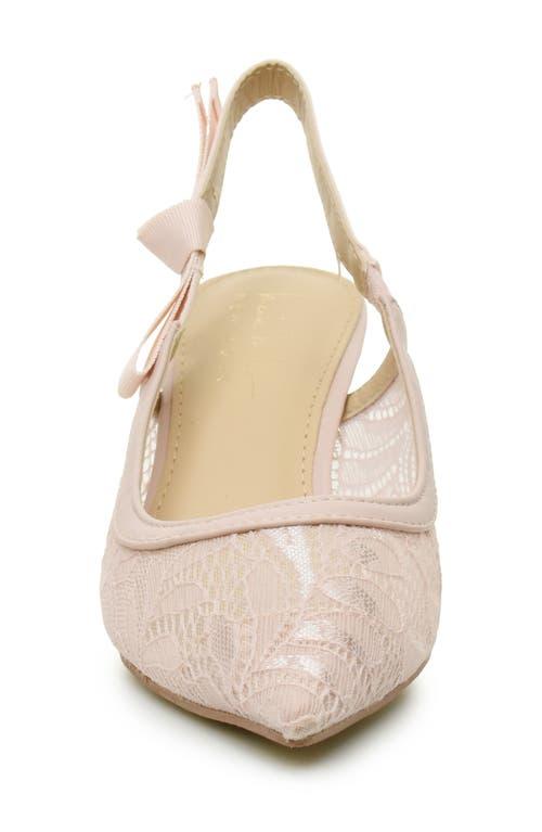 Nicole Miller Illusion Lace Slingback Pump in Natural Lyst