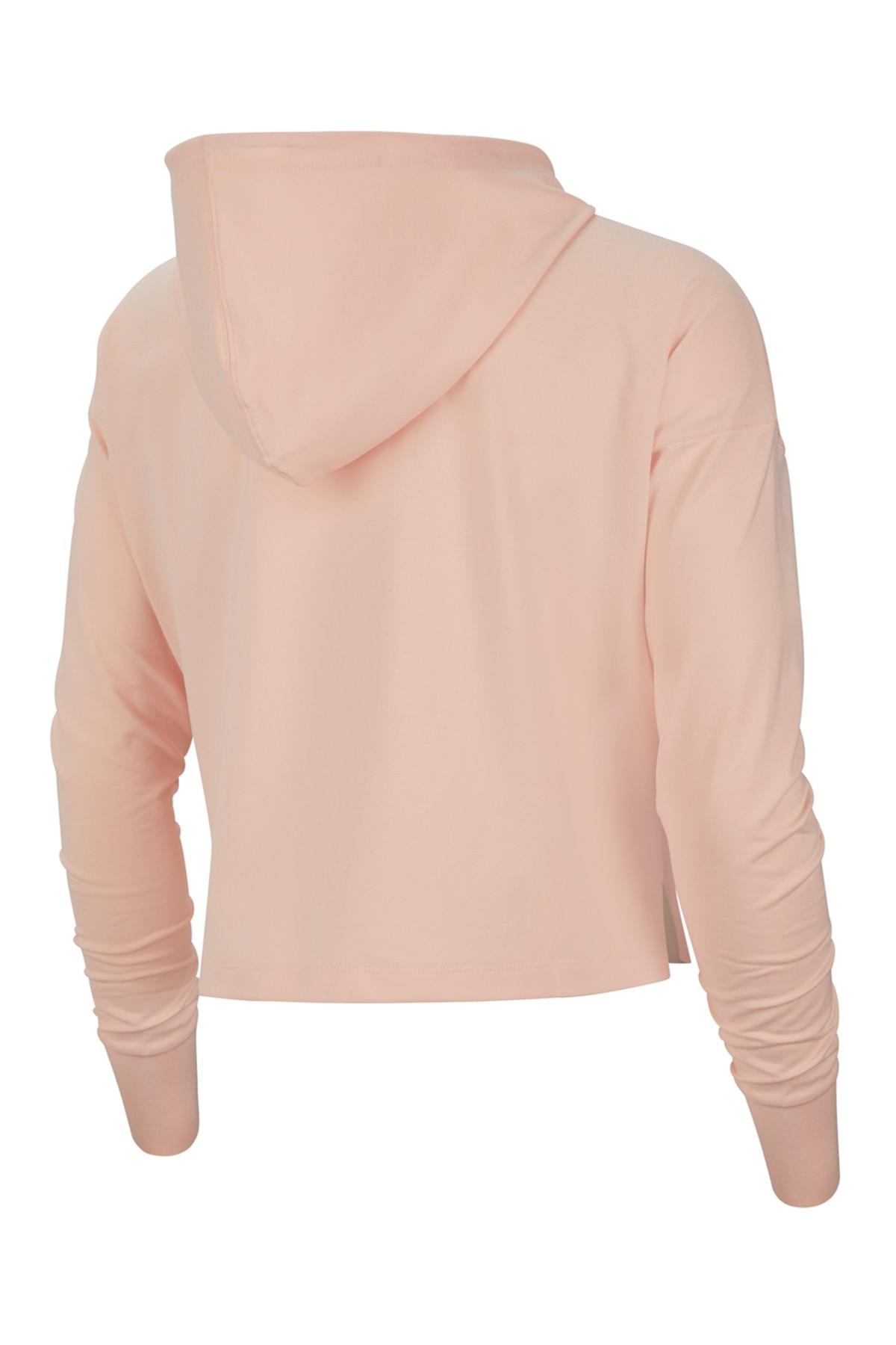 nike women's yoga jersey cropped hoodie