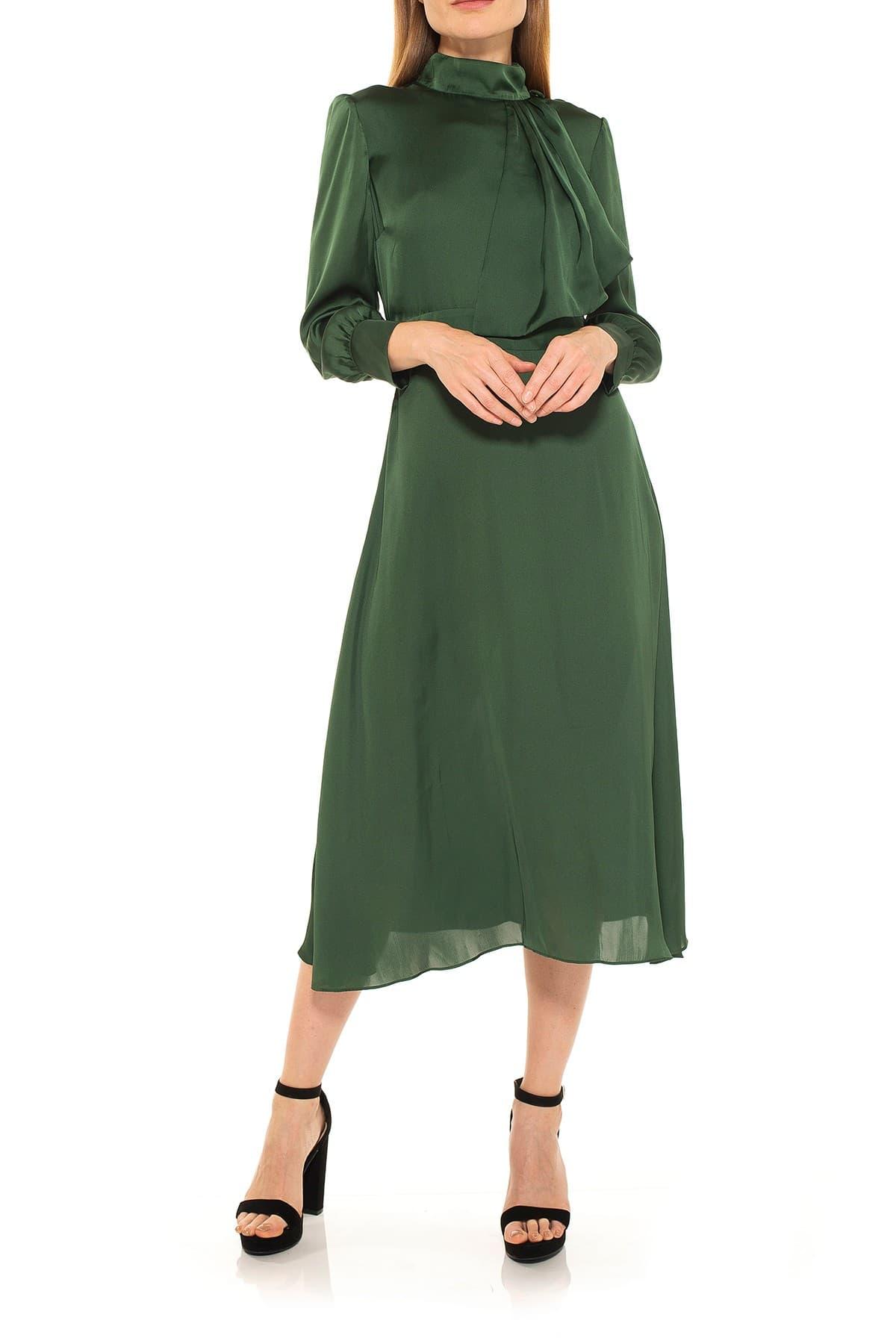 Buy alexia admor mock neck satin midi dress cheap online
