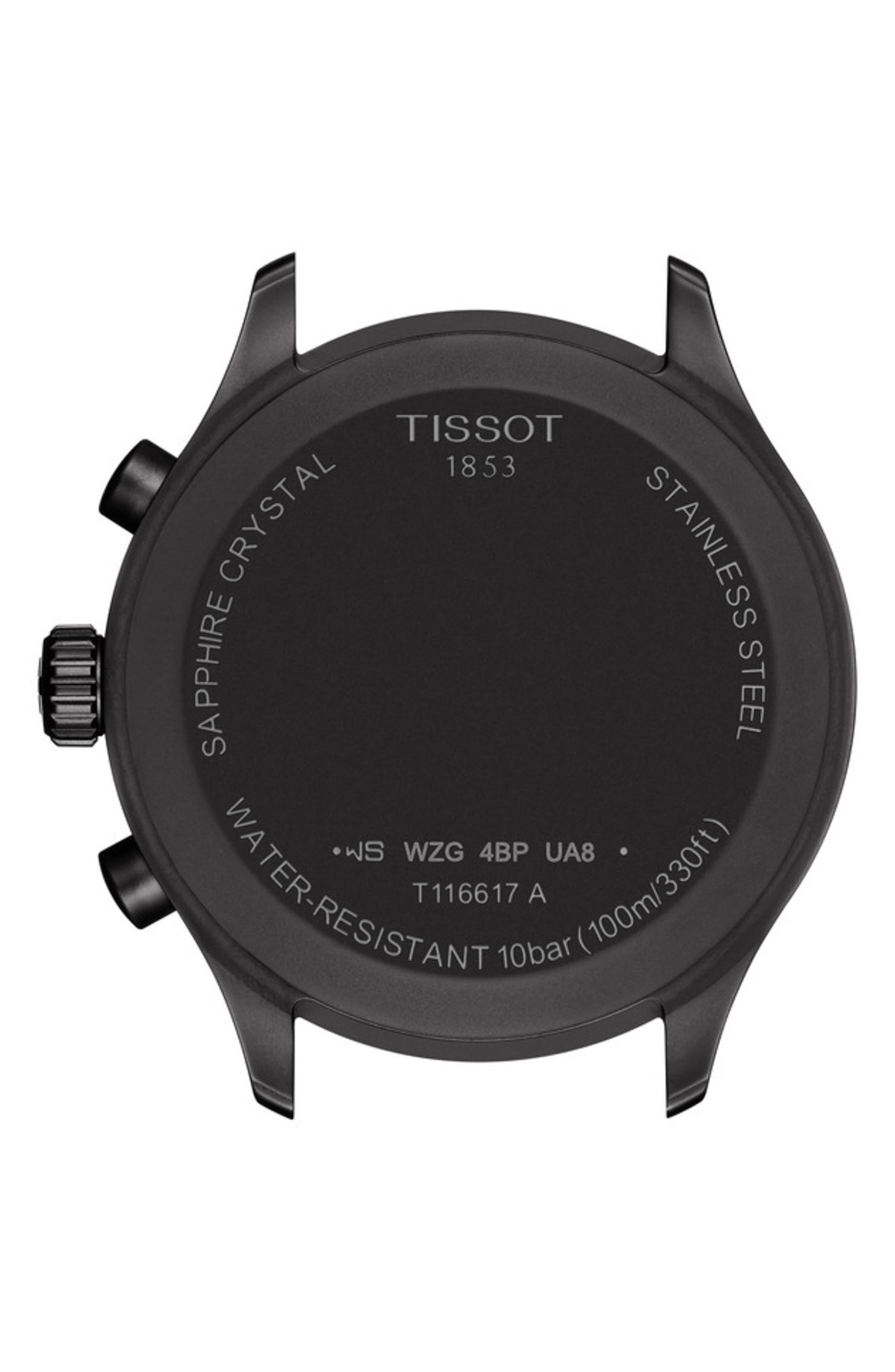 tissot BLACK Chrono Lx Twill Strap Swiss Quartz Watch