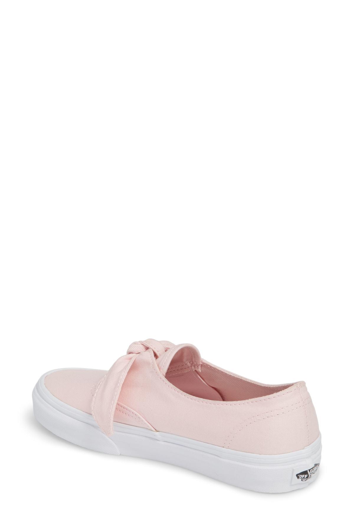 Vans Ua Authentic Bow Slip-on Sneaker in Pink | Lyst