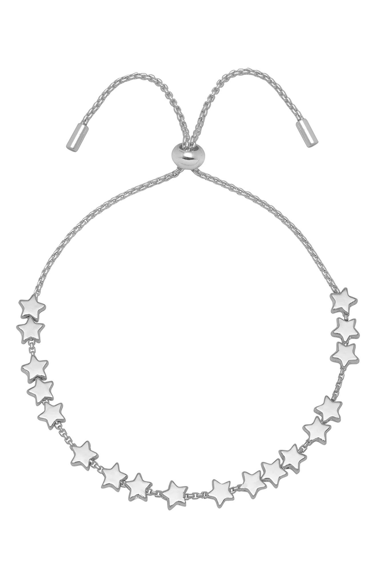 Estella Bartlett Stars So Bright Chain Slider Bracelet in White | Lyst