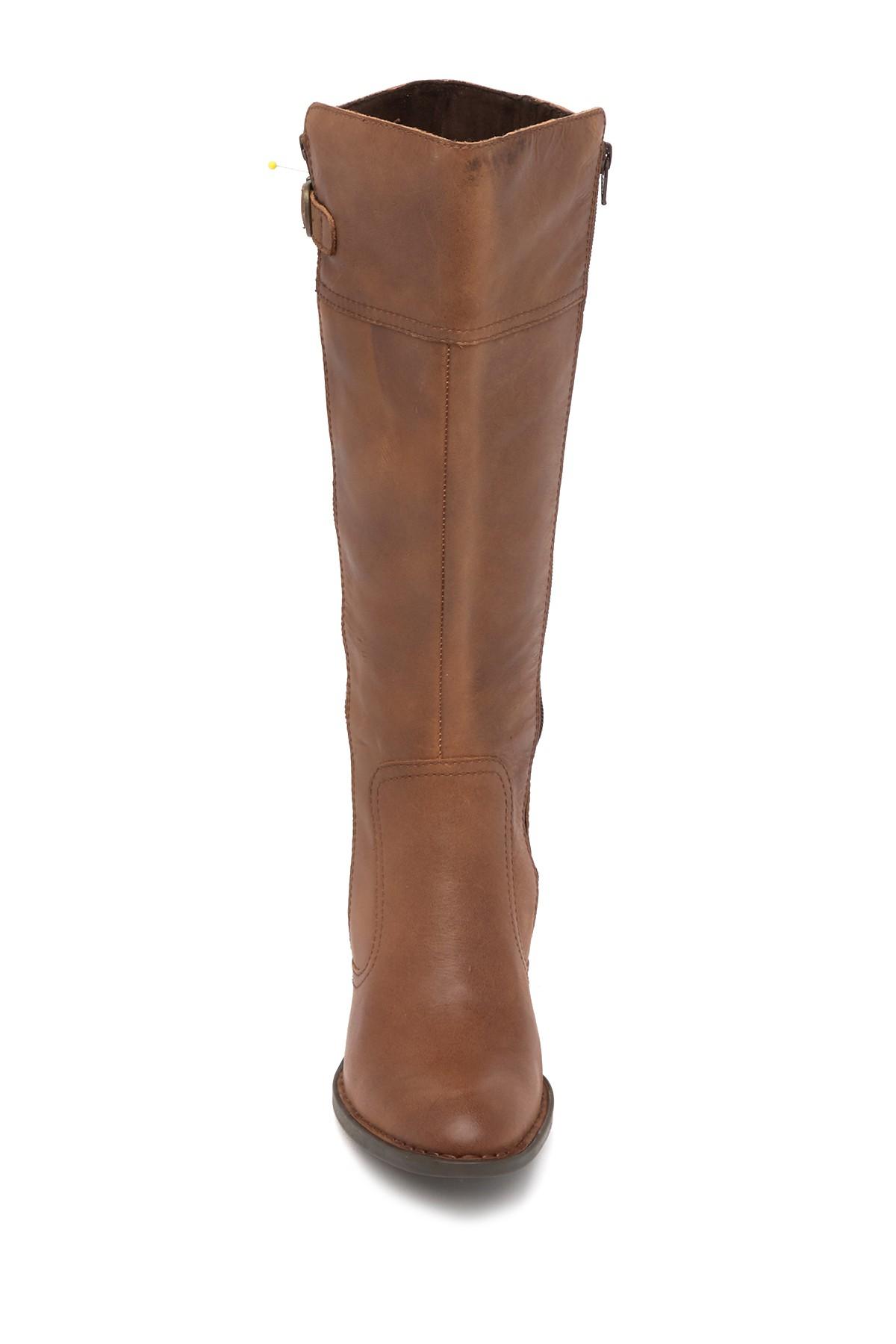 Born Fannar Wide Calf Leather Knee High Boot in Brown | Lyst