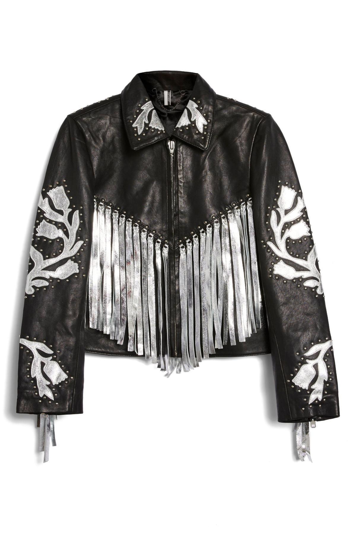 topshop fringe jacket