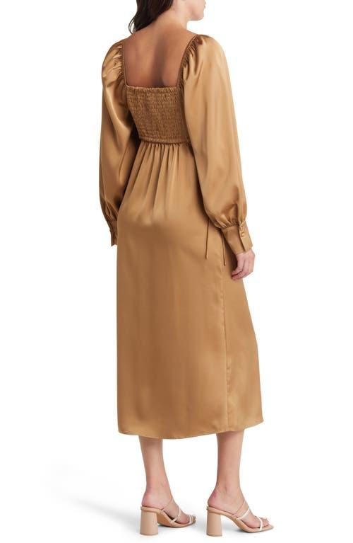 moon river brown maxi dress Moon River Floral Chiffon Maxi Dress Prairie Country Brown Gold New M