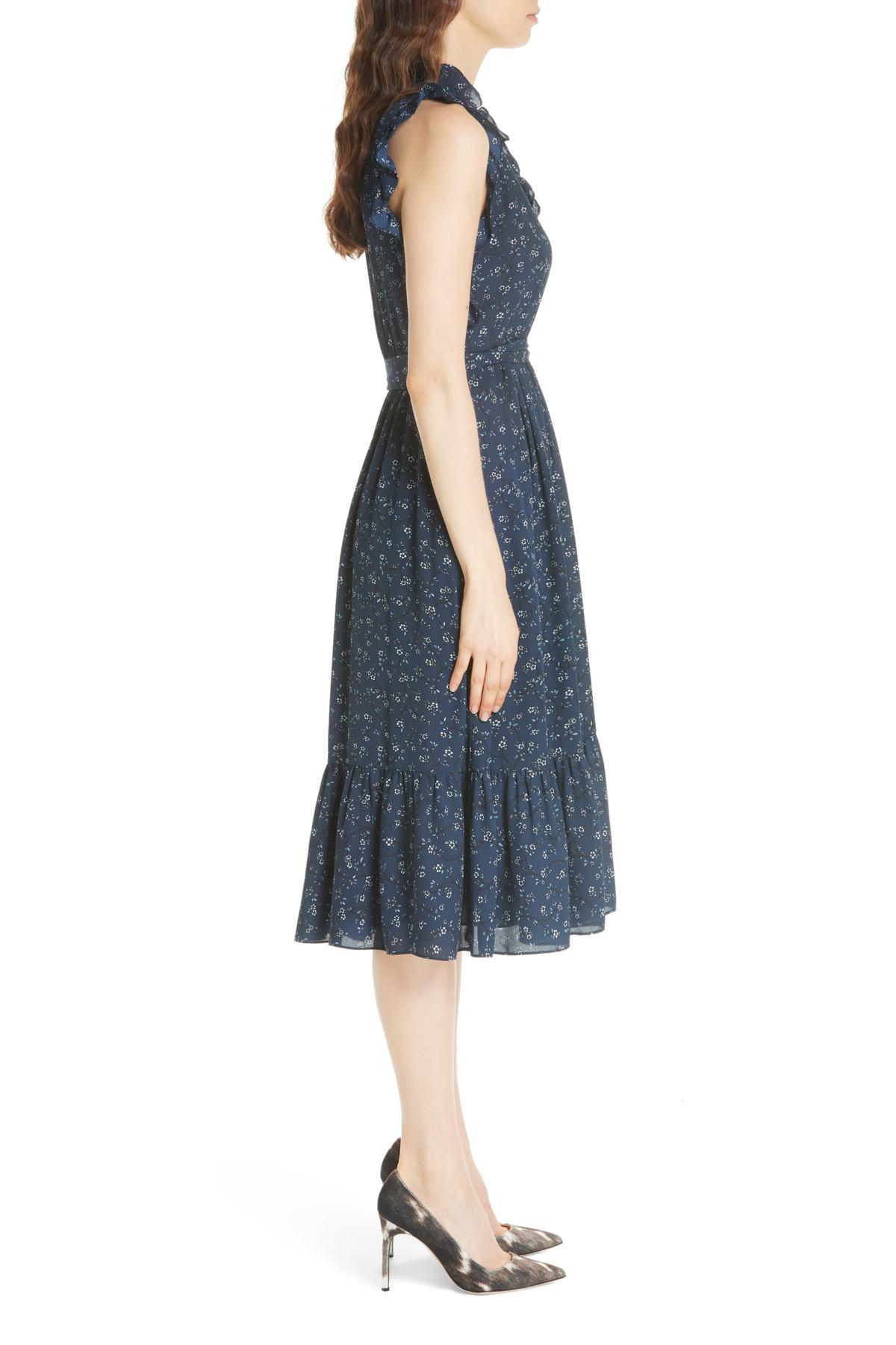 wild roses ruffle wrap dress