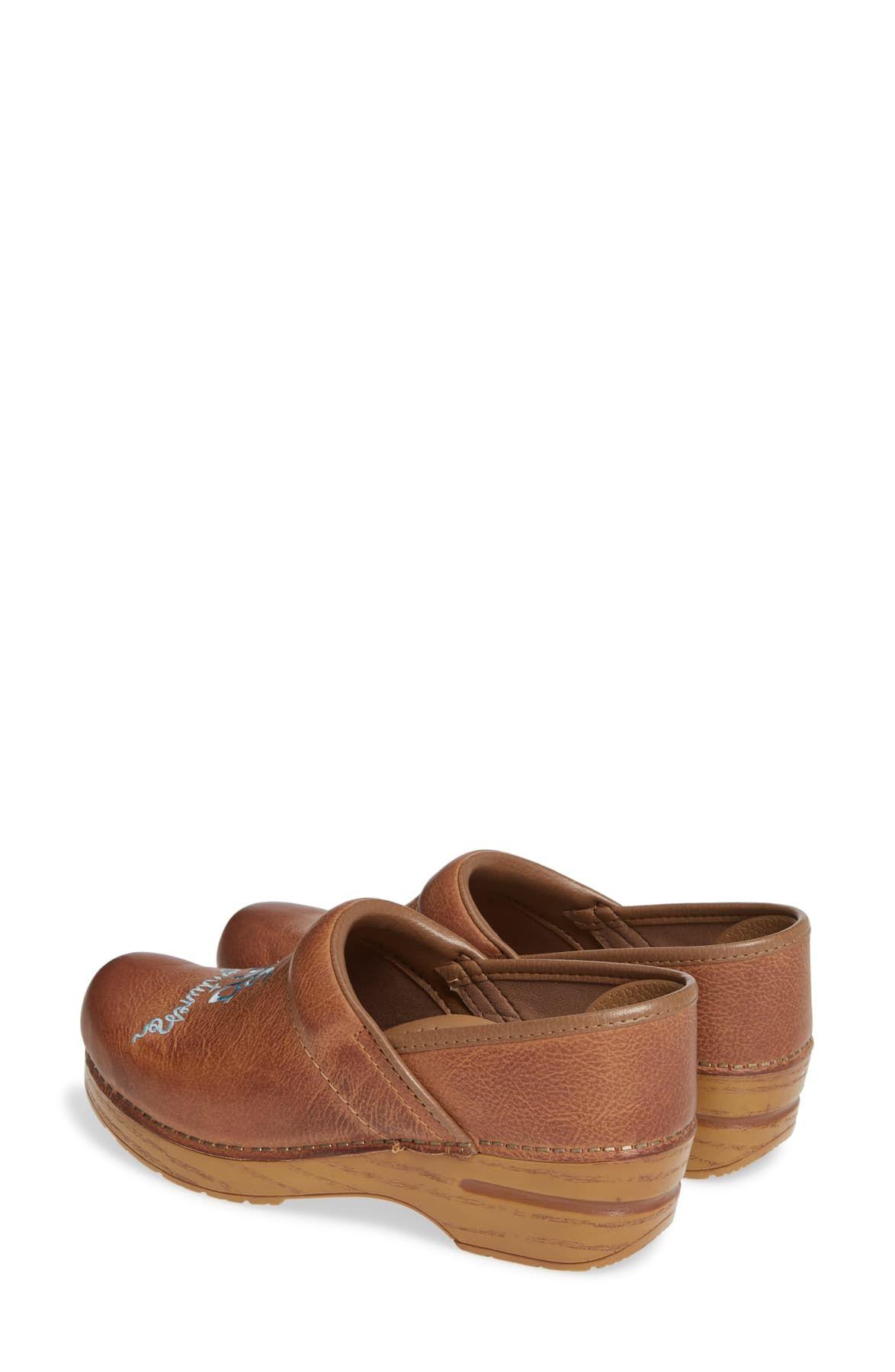 Dansko Twin Pro Embroidered Clog in Brown Lyst