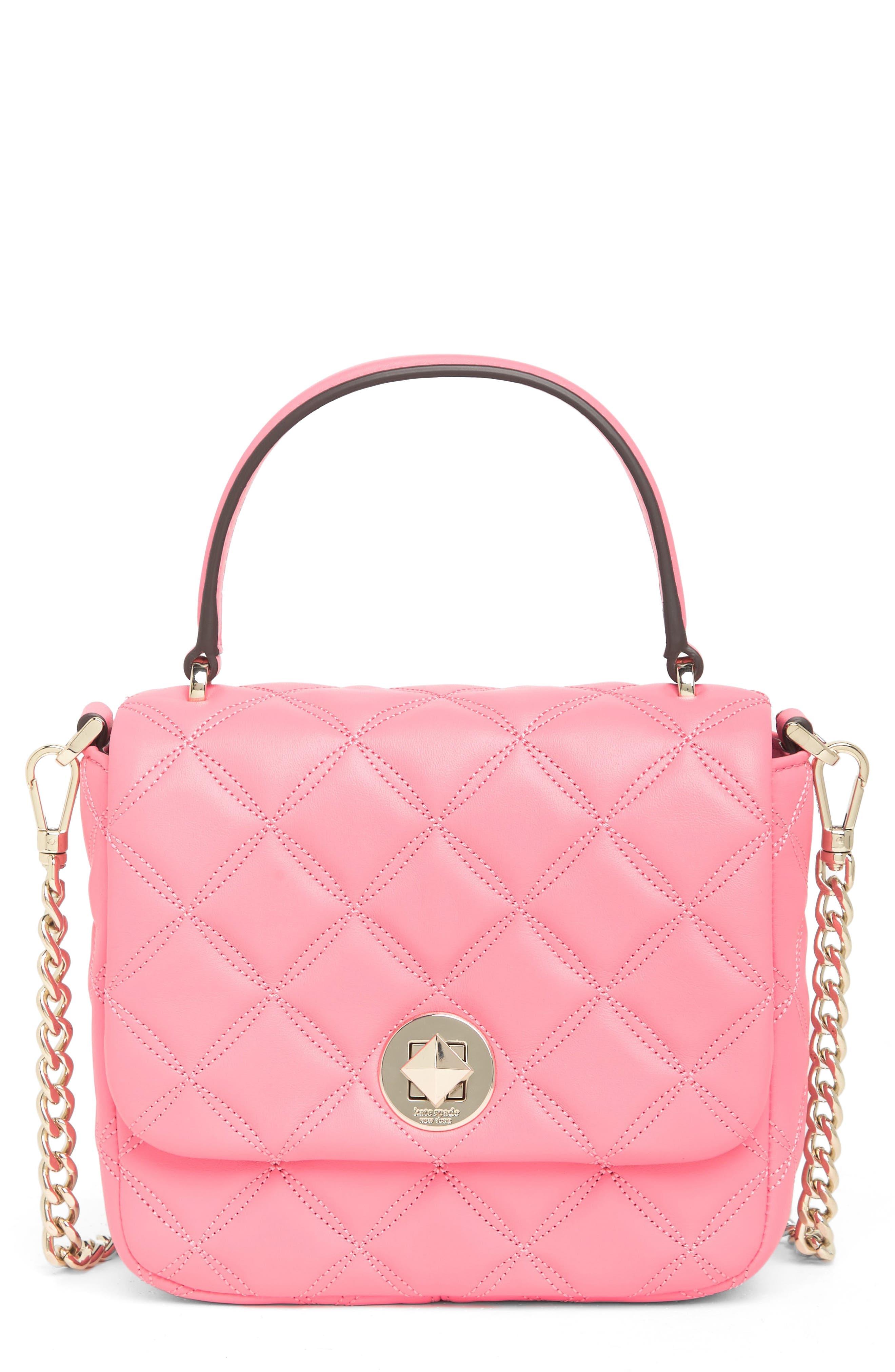 Kate Spade Natalia Quilted Square Crossbody Bag in Pink
