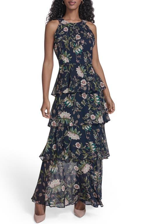 knee length dresses for ladies Tommy Hilfiger Floral-Print Maxi Dress  Vanessa Jane