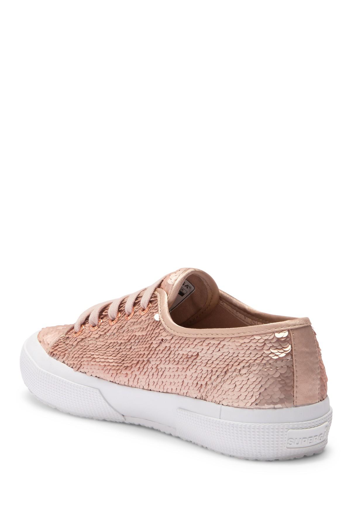 superga rose gold sequin
