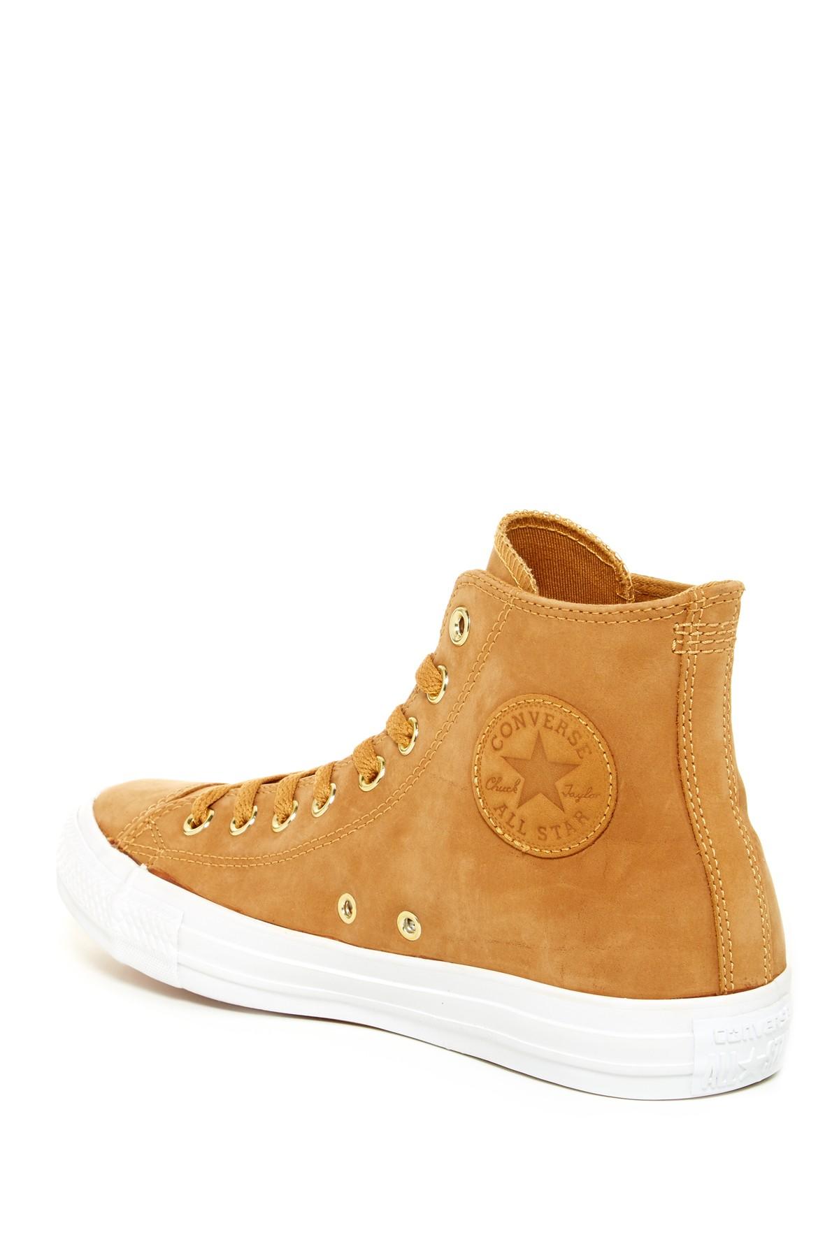Converse Leather Hi Top Sneaker (unisex) in Brown for Men Lyst