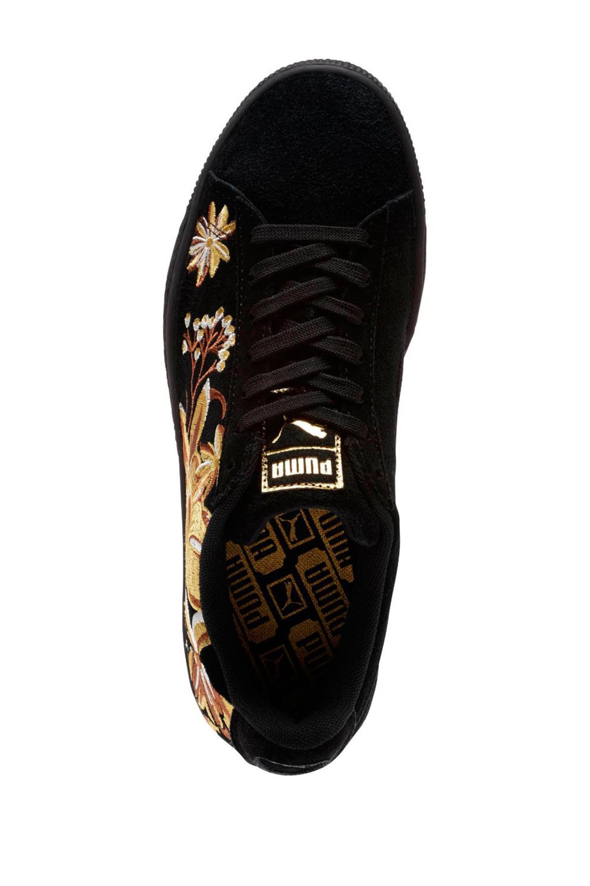 suede hyper embroidered women's sneakers