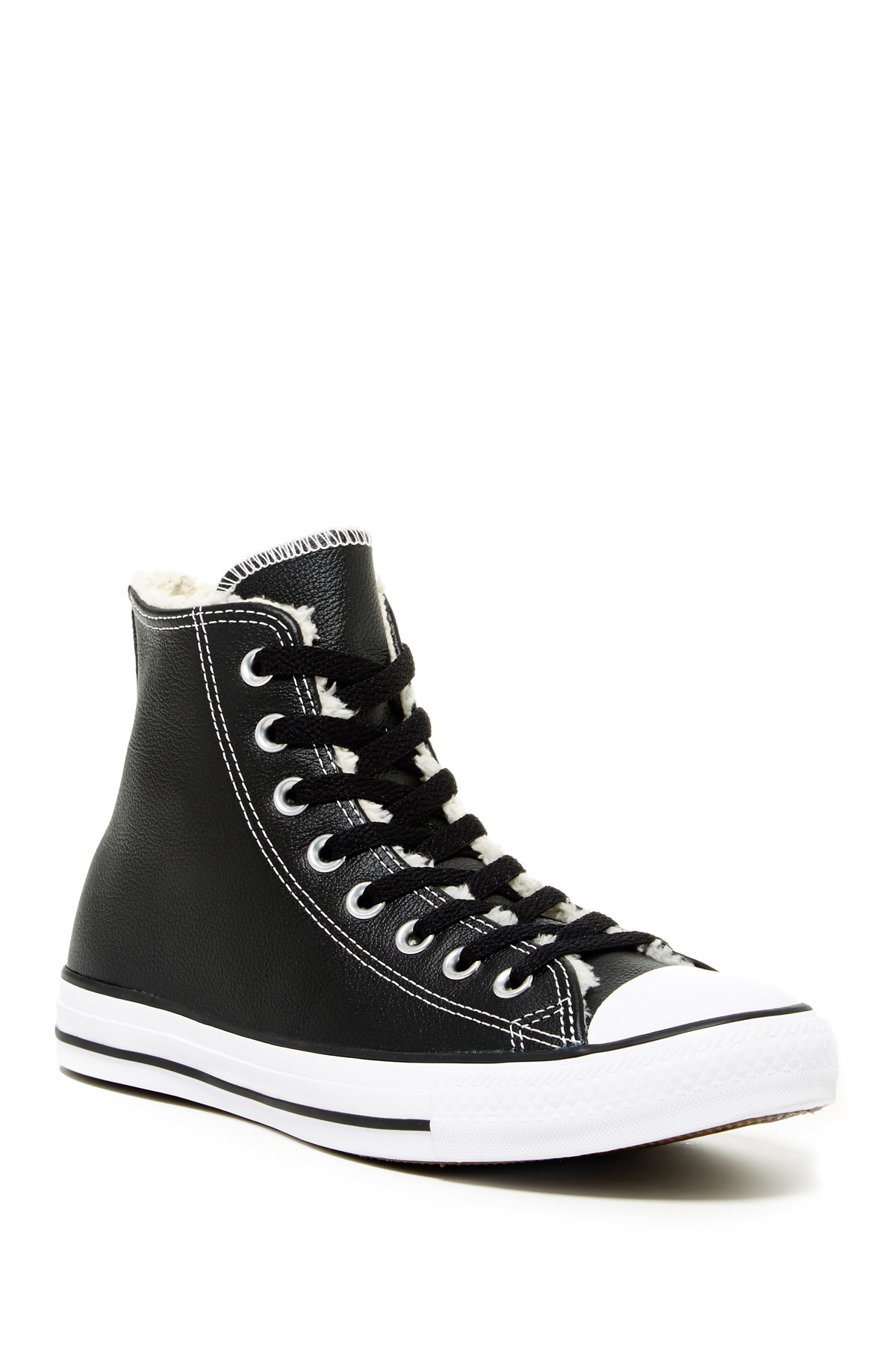 Converse Chuck Taylor High Top Faux Fur Lined Sneaker (unisex) in Black ...