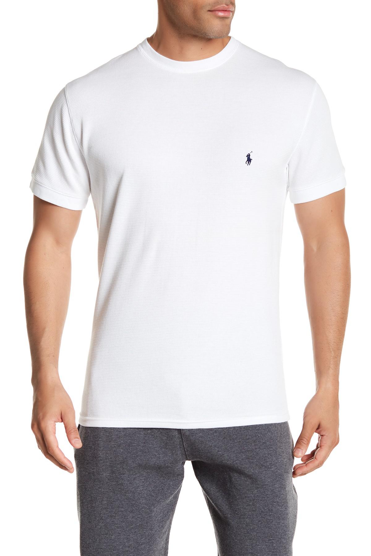 Polo Ralph Lauren Cotton Waffle Knit Short Sleeve Tee in White for 