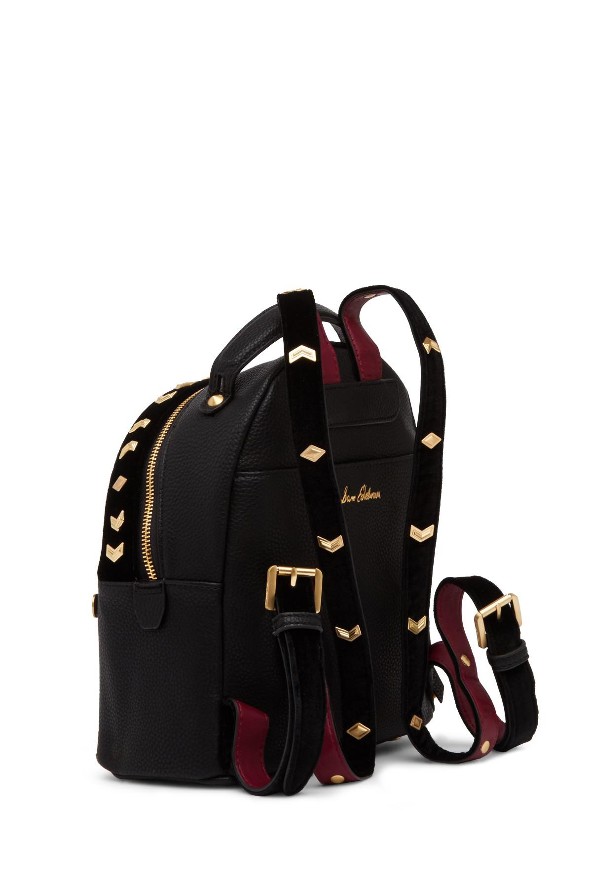 Sam Edelman Sammi Studded Vegan Leather Mini Backpack in Black - Lyst
