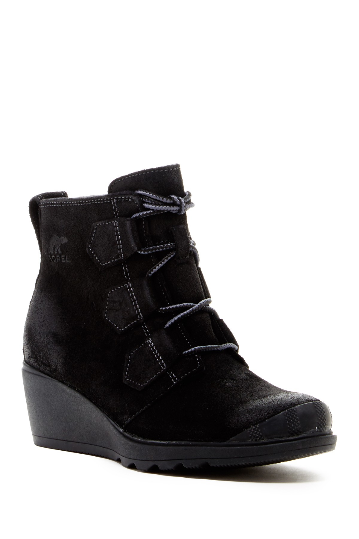 Sorel Toronto Waterproof Lace-up Wedge Boot (women) in Black | Lyst