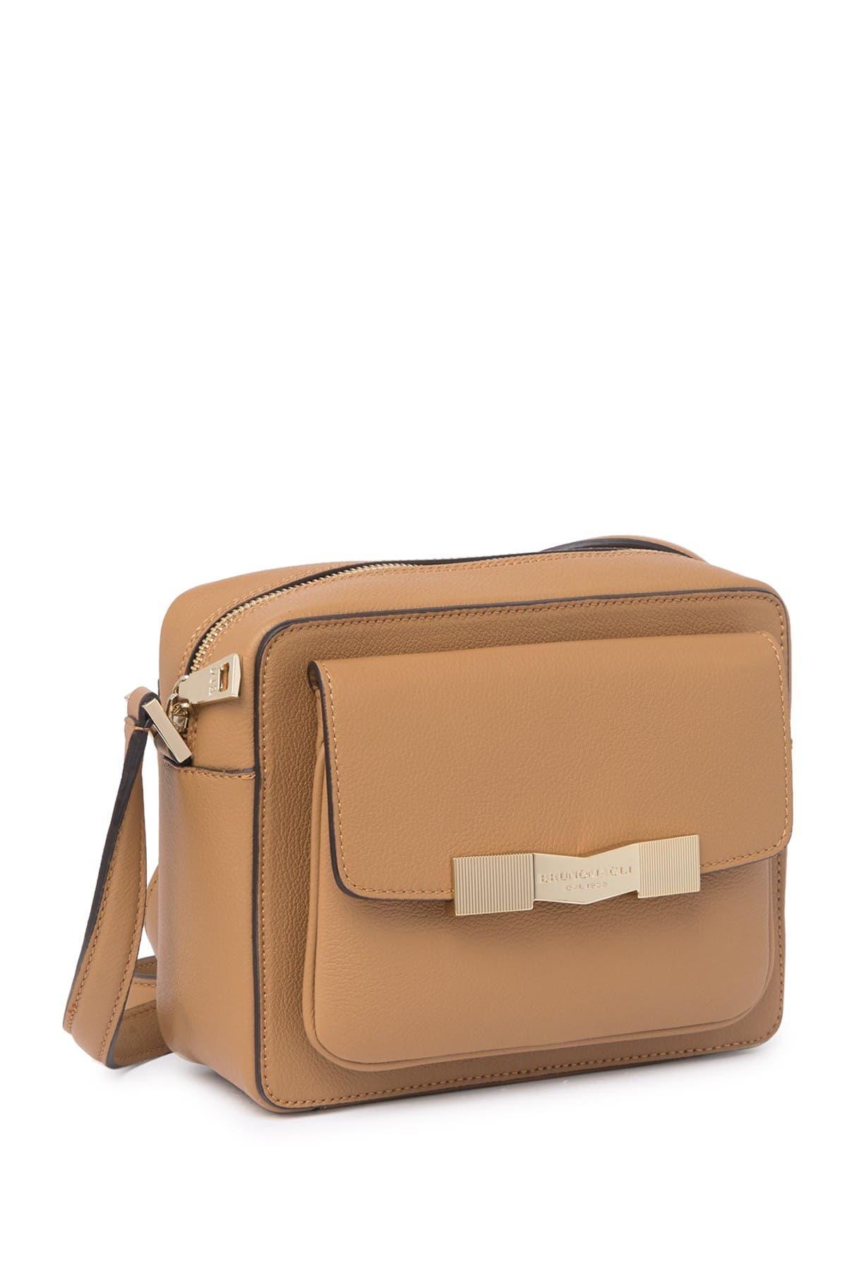 Bruno Magli Chiseled Leather Camera Bag In Latte At Nordstrom Rack in Brown  | Lyst