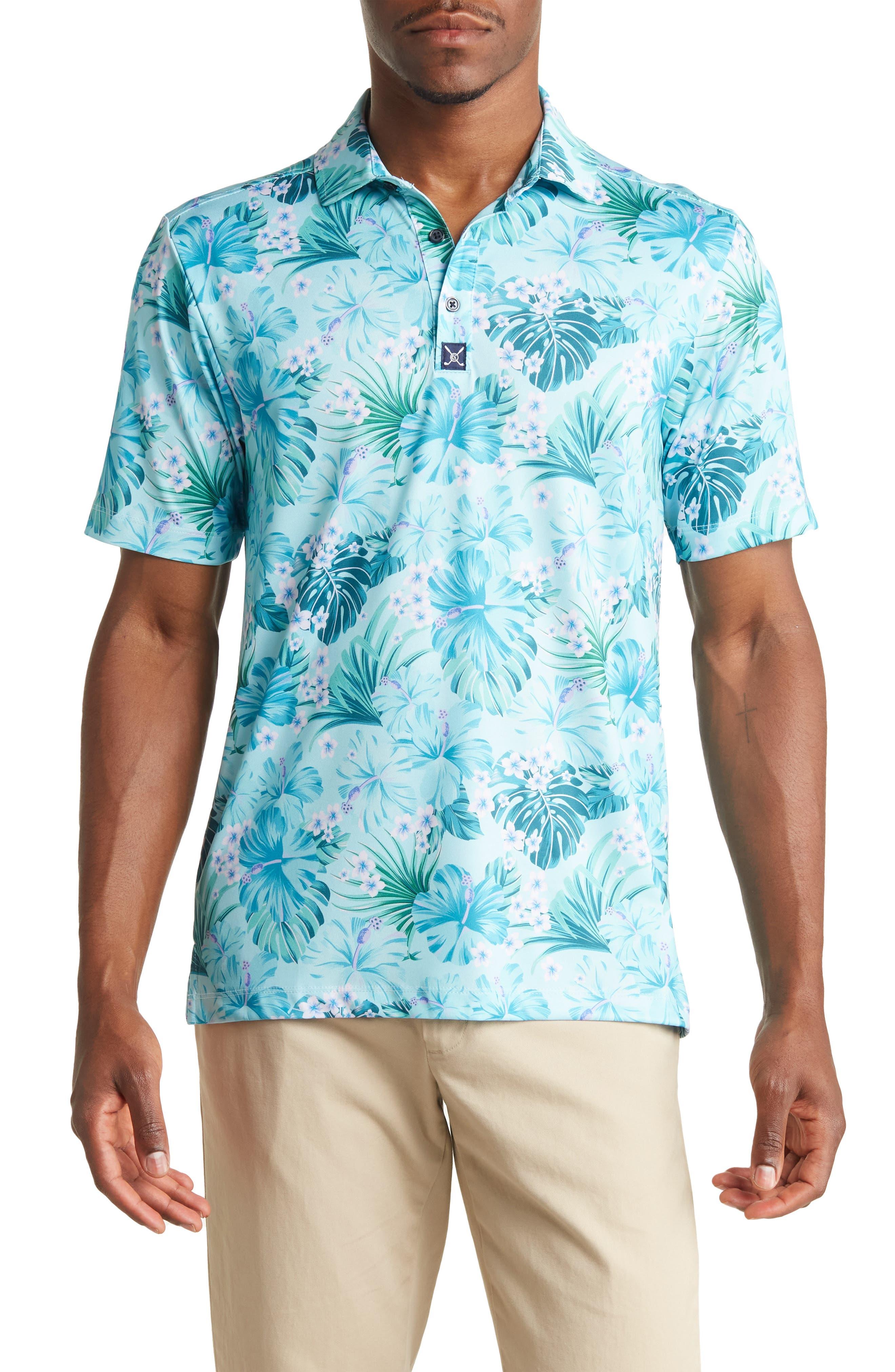 Con.struct Exploded Floral Print Golf Polo in Blue for Men Lyst