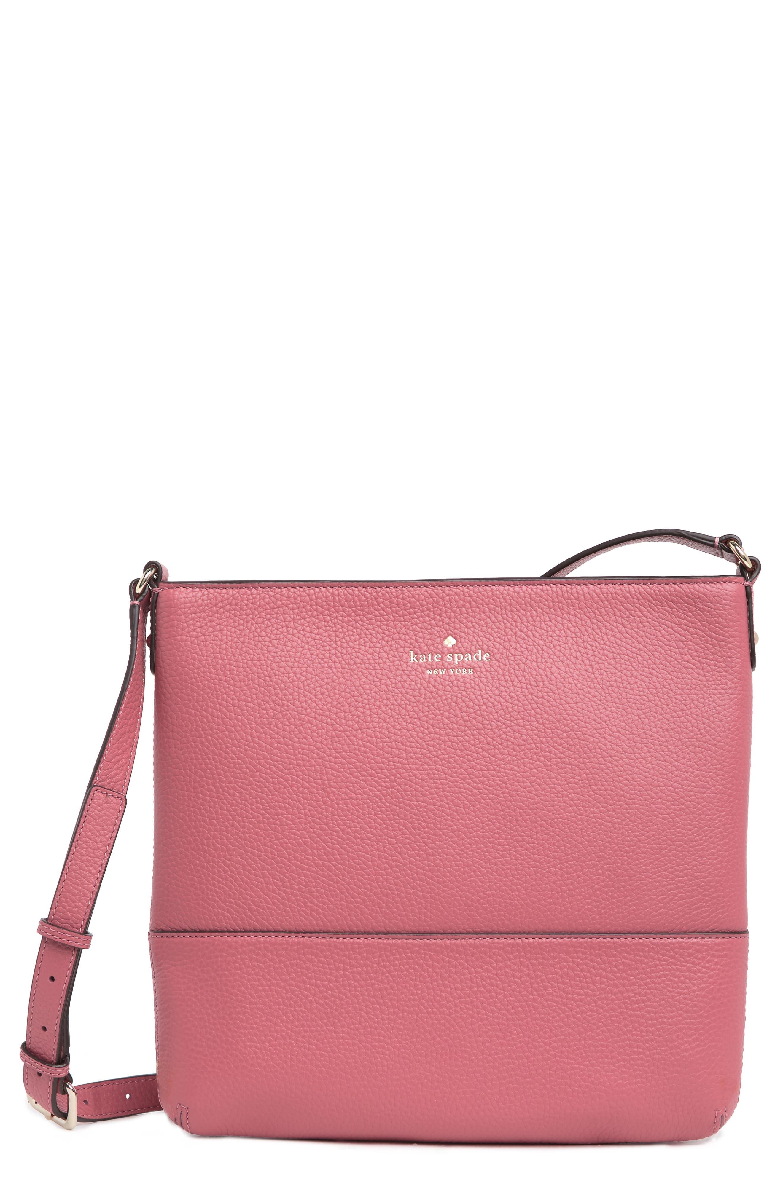 Kate Spade Small New York Bleecker Leather Crossbody Bag Pink