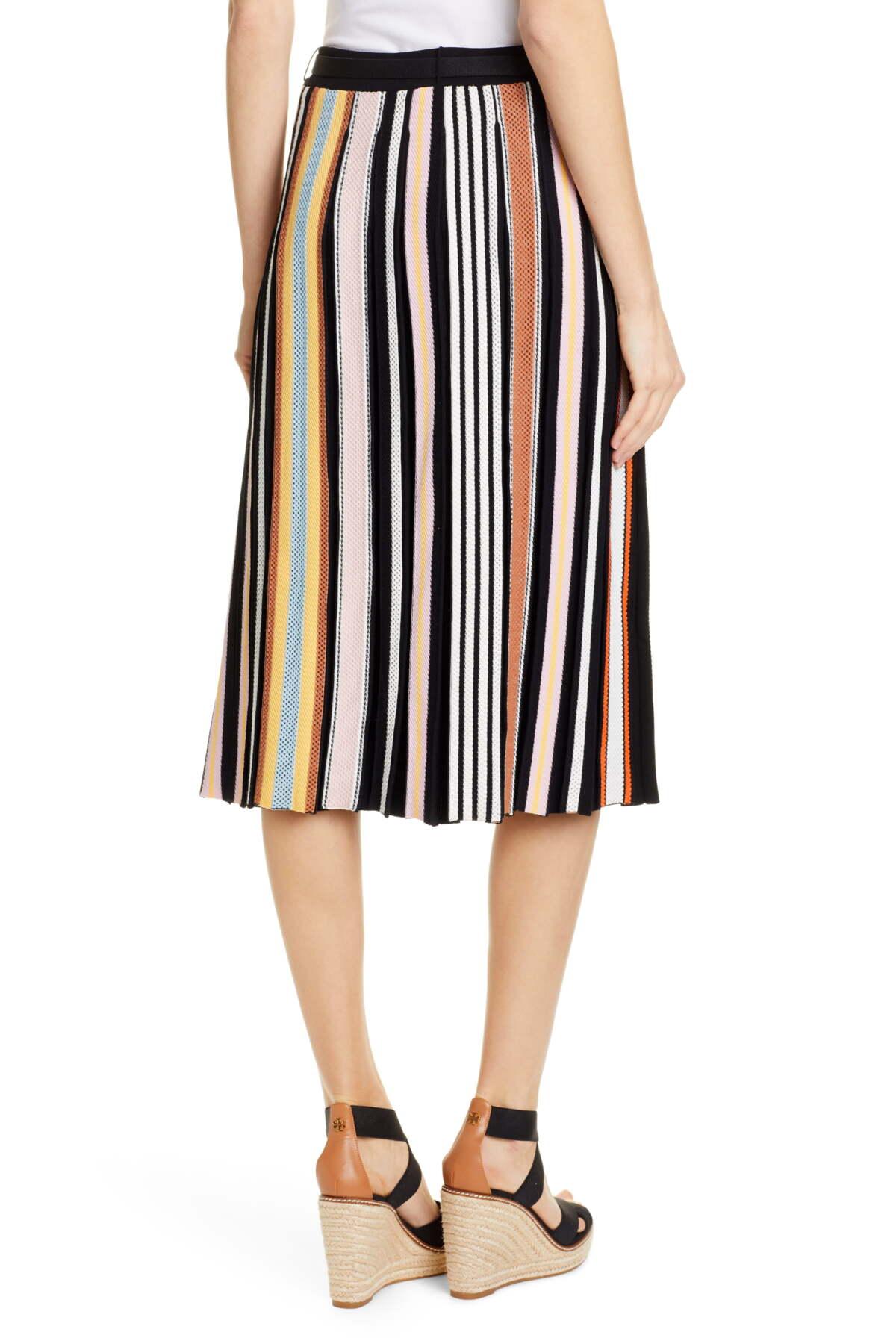 tory burch striped skirt