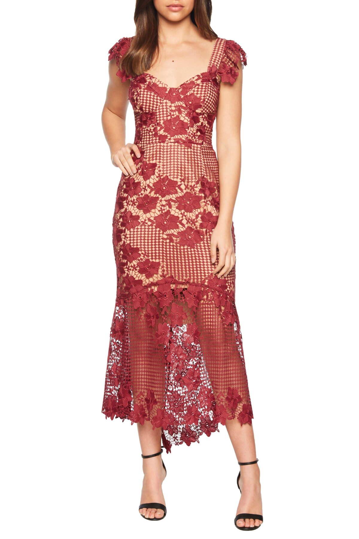bardot lucy lace dress