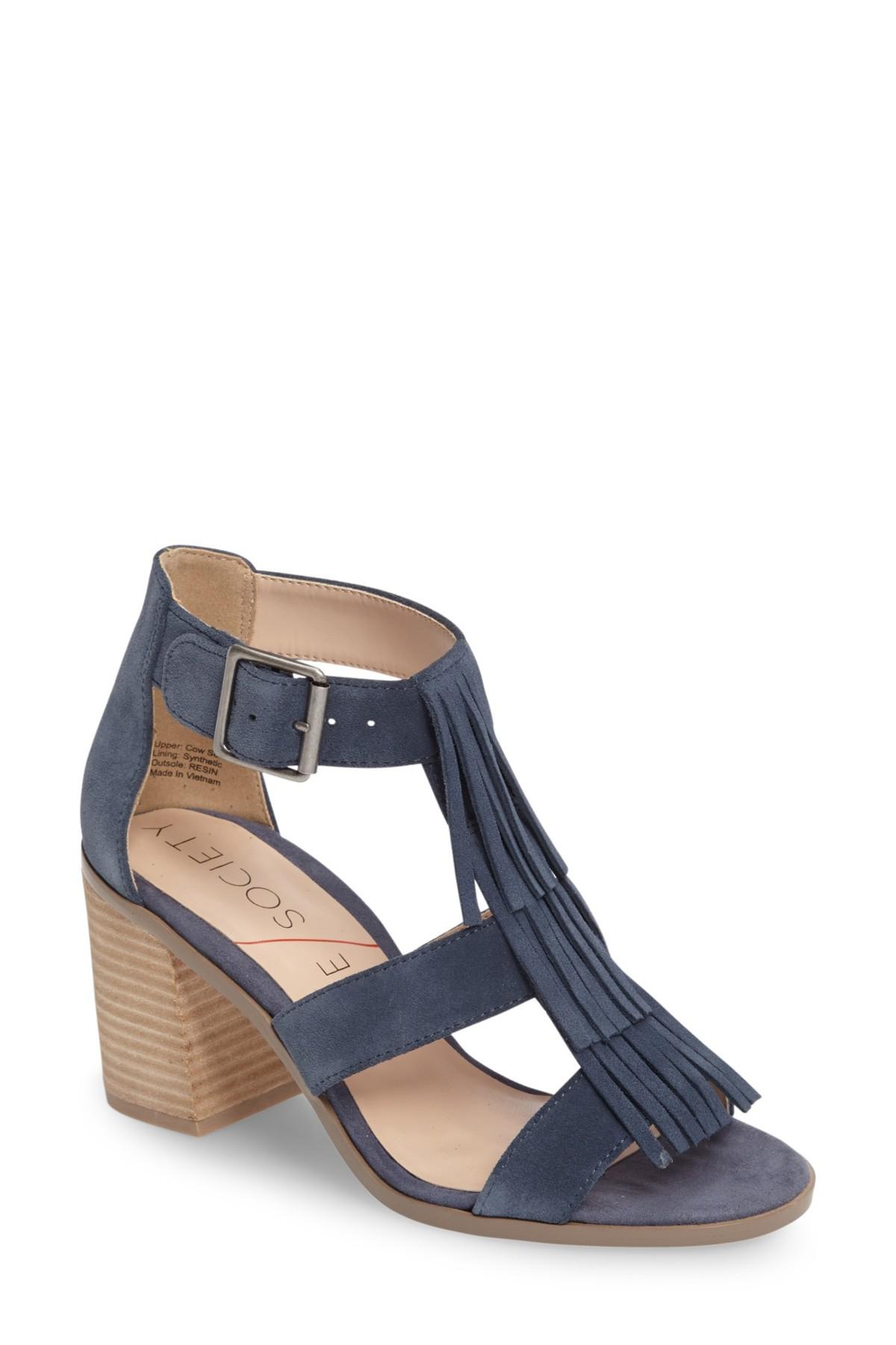delilah fringe heeled sandal
