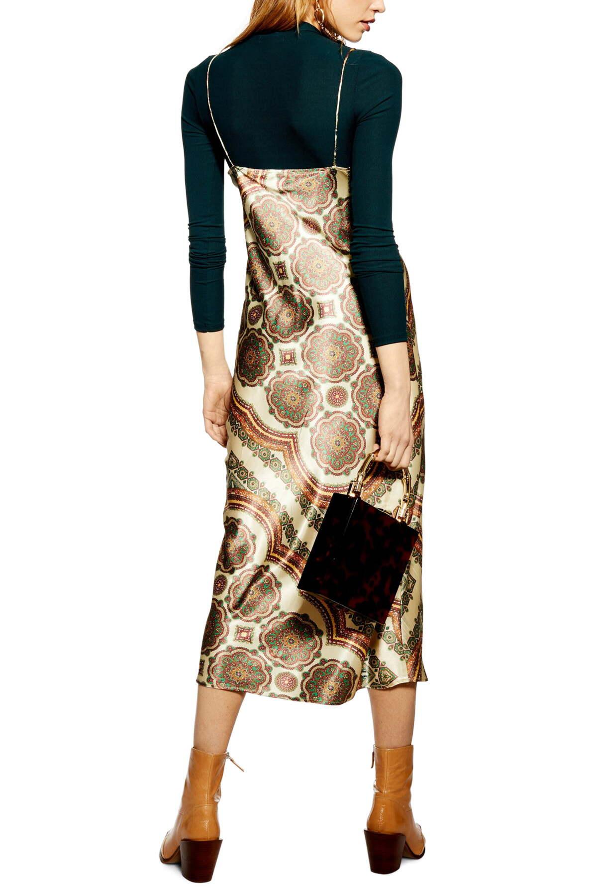 topshop paisley slip dress