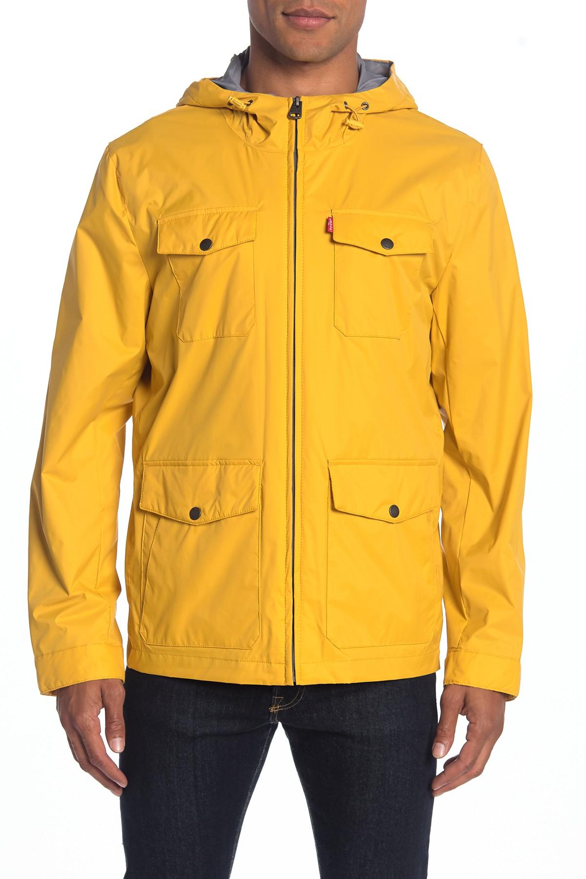 Levi's Synthetic Nylon 4 Pocket Rain Jacket in Yellow for Men - Lyst