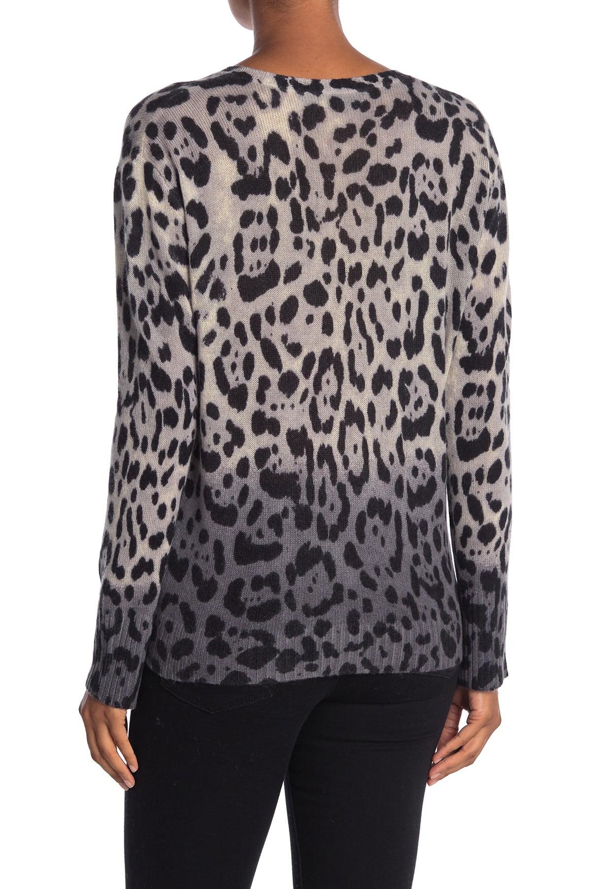 360 cashmere leopard sweater Clearance