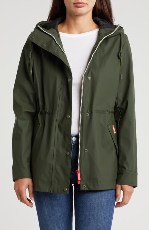 HUNTER Rubberized Rain Jacket in Green Lyst